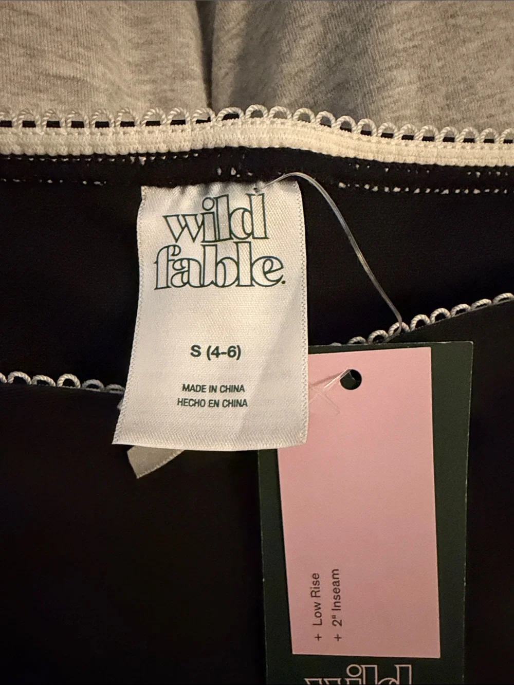 NEW!! Women's Wild Fable Black Swim Bikini Boyshort Bottoms Size S